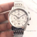 Swiss Grade Copy Omega De Ville 9300 Chronograph Men Watch White Dial